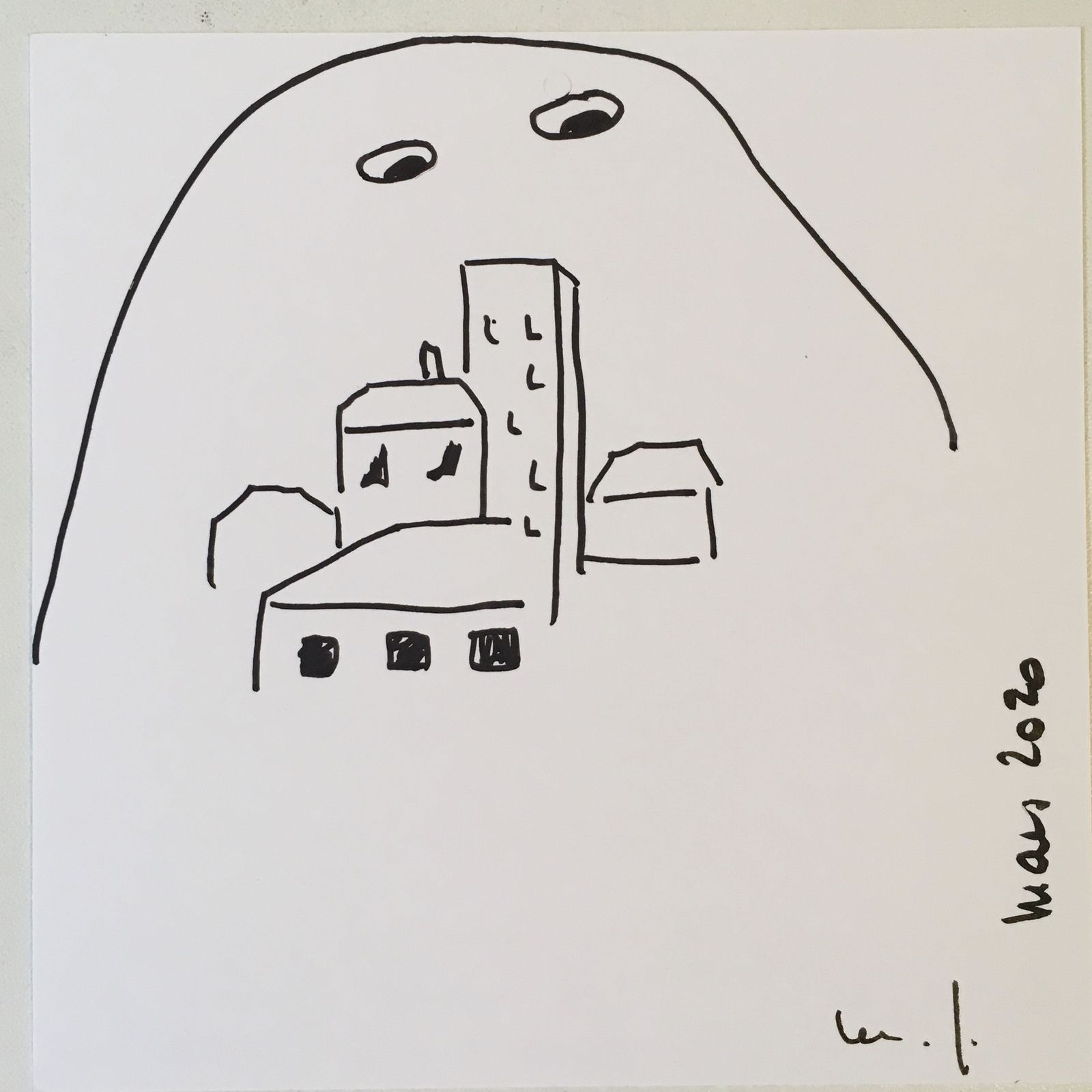 Feutre sur bristol - 12 cm x 12 cm