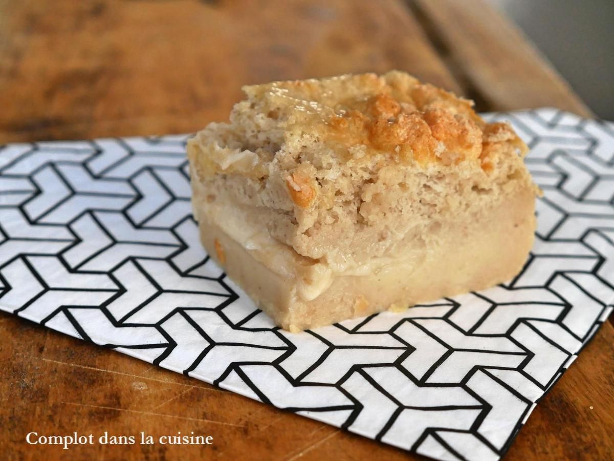 Gateau Magique Au Beurre De Cacahuete Vanille Et Caramel Complot Dans La Cuisine