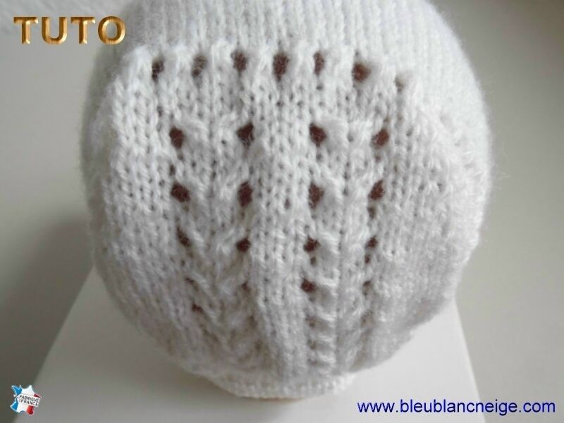 Tuto Tricot Bebe Beguin Blanc Bonnet Fille Explications En Pdf Tricot Fait Main Tricot Bebe Layette Laine