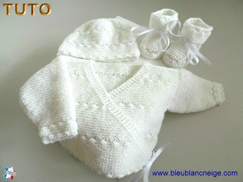 tuto tricot bebe, trousseau cache coeur, ensemble tricote main,  explications en pdf - tricot-fait-main-tricot-bebe-layette-laine-bb