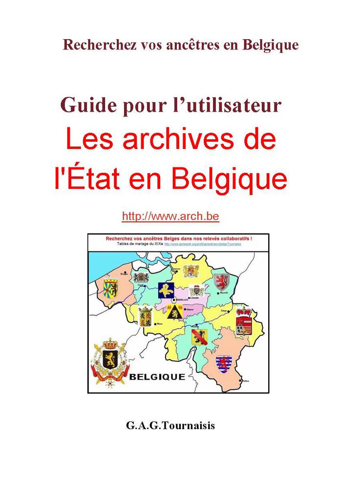 Guide pour l'utilisateur Les archives de l'État en Belgique - Le blog de  Généalogie-Magazine