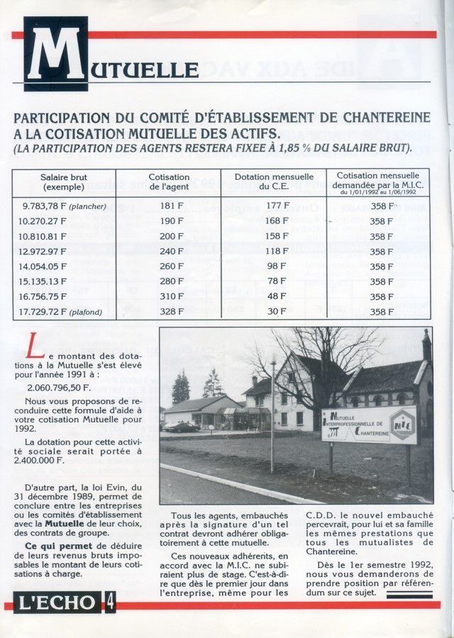 Album - Chantereine, le Comité d'établissement en 1992 