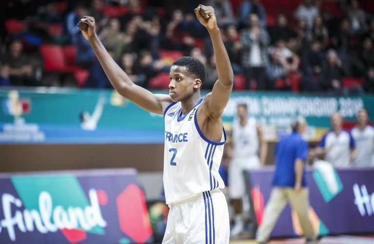 Frank Ntilikina avec l'équipe de France pour les suite des Éliminatoires de la Coupe du Monde 2019