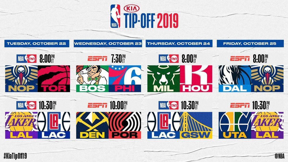 La NBA dévoile le calendrier de la saison régulière 2019-2020 ! - NEWS  BASKET BEAFRIKA