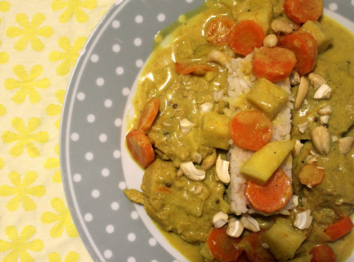 Curry de protéines de soja au lait de coco et purée de cacahuètes - La  cuisine végétar-l-ienne de Jeanne