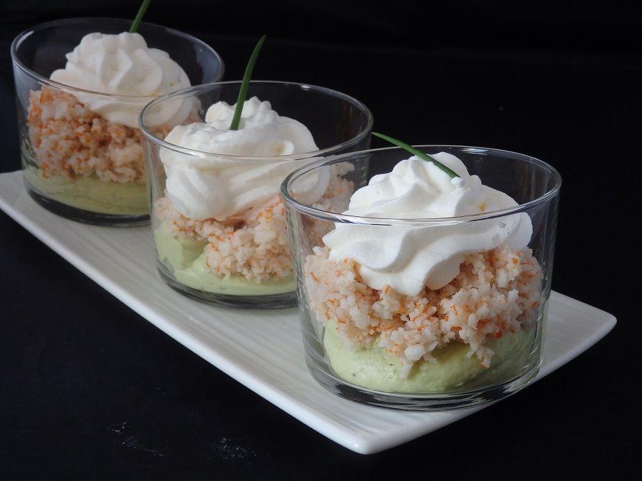 Verrine de mousse d'avocat surimi et Chantilly - Le blog de Michelle -  Plaisirs de la Maison