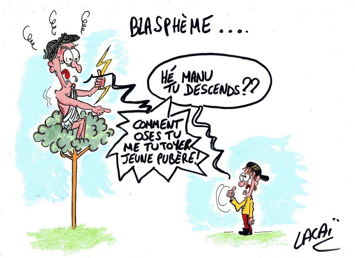 blasphème... - Dessin de presse un dessin par jour, c'est de l'humour lacai