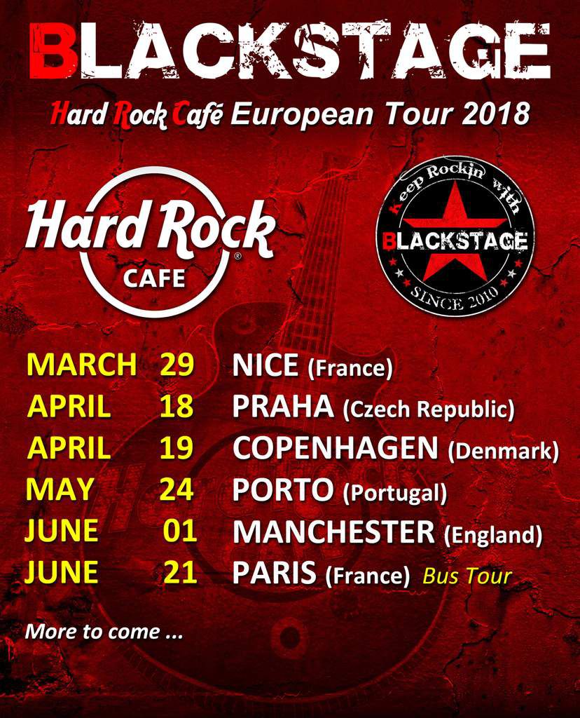 BLACKSTAGE Hard Rock Café European Tour 2018