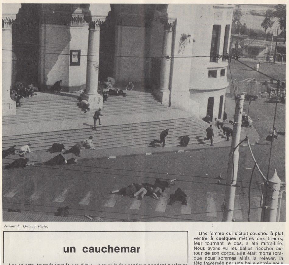 26 Mars 1962 Rue D'isly à Alger Alger 26 mars 1962. Fusillade de la rue d'Isly. Souvenons-nous - UNC