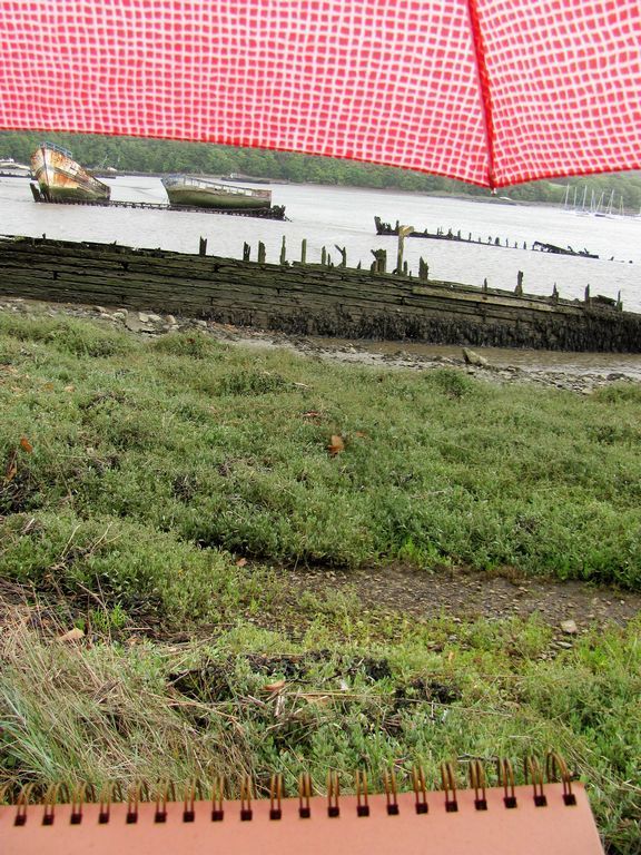 Dessiner sous le parapluie...