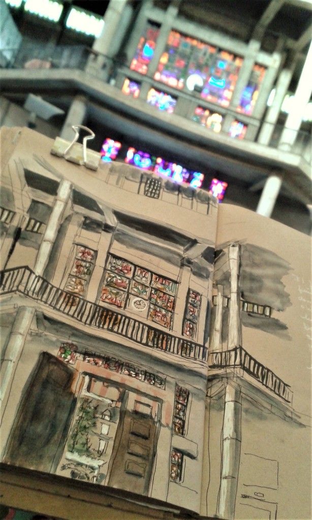 Pendant le dessin...