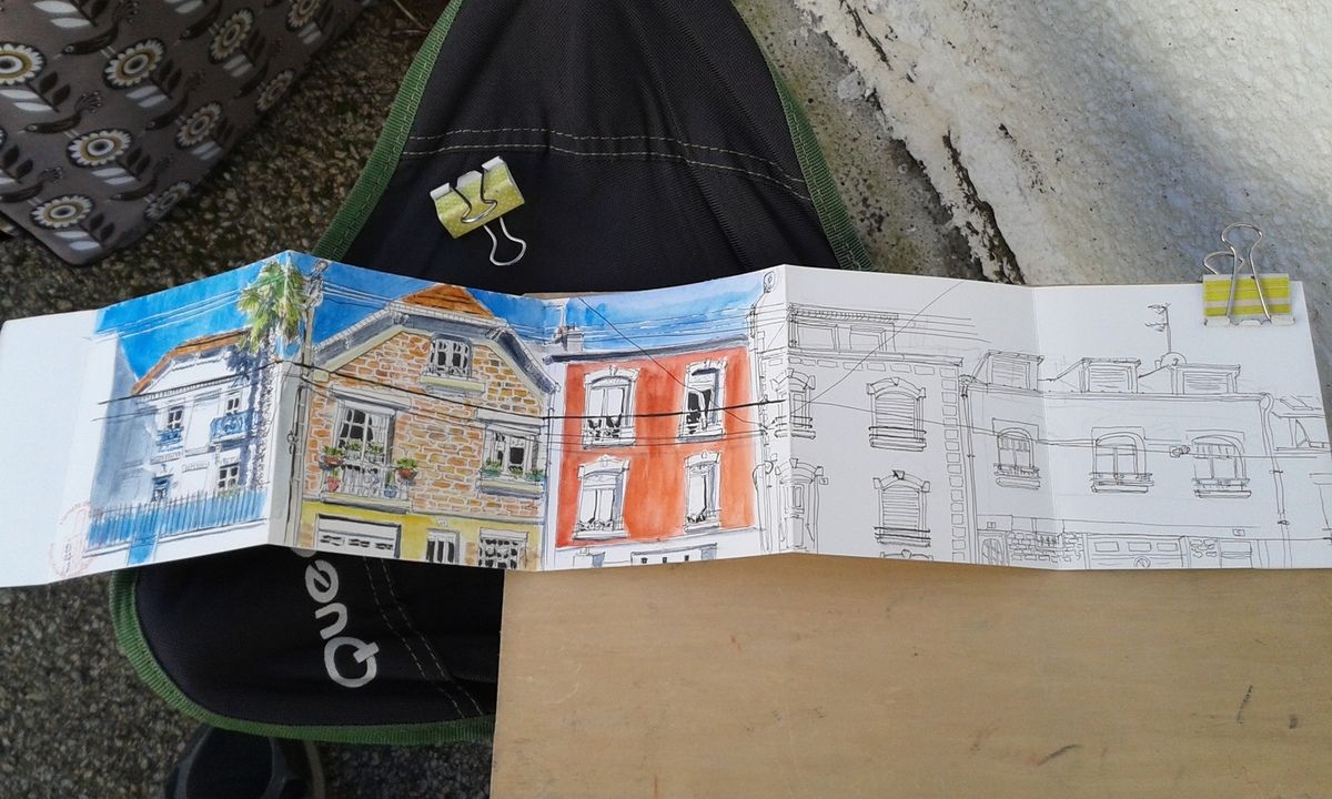 pendant le dessin ce matin... poursuite du dessin fait vendredi dernier