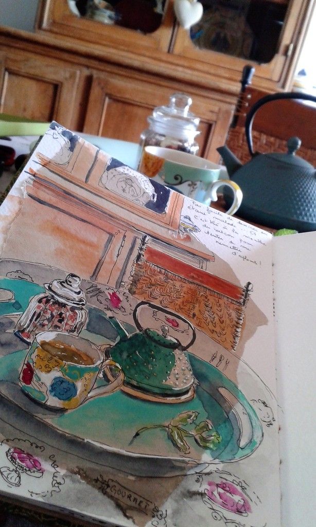 pendant le dessin...