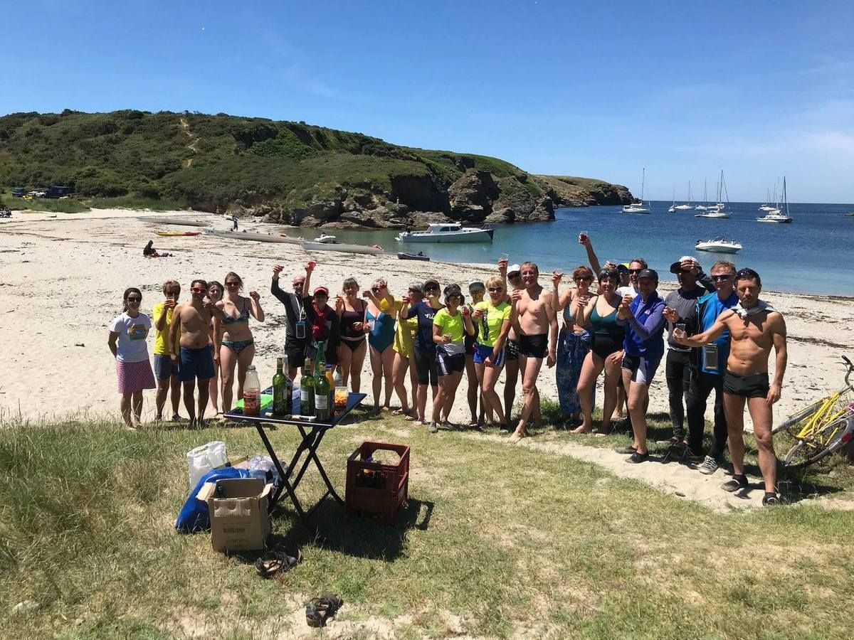 Le groupe des rameurs à Ster Vraz