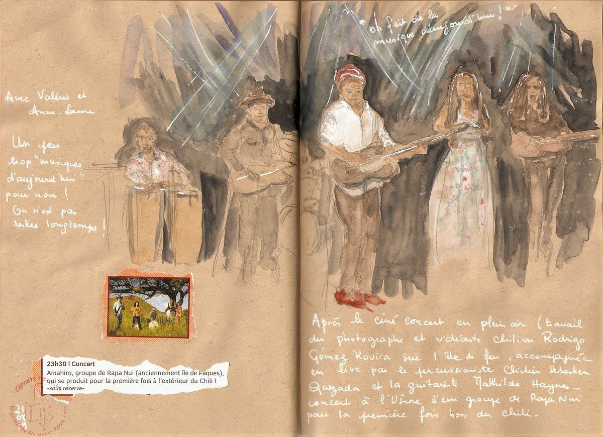 Amahiro, groupe de Rapa Nui (anciennement île de Pâques) qui se produisait pour la première fois à l'extérieur du Chili
