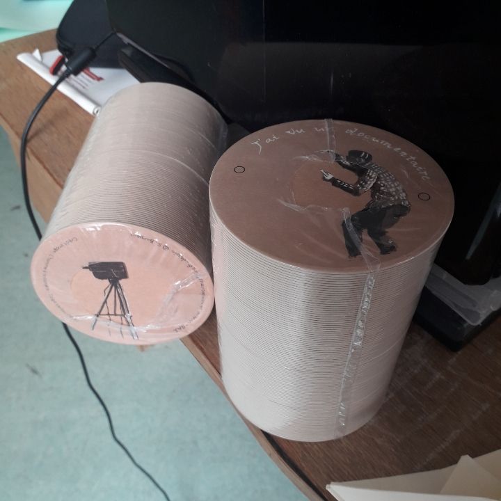 le thaumatrope recto et verso avant les ficelles... 