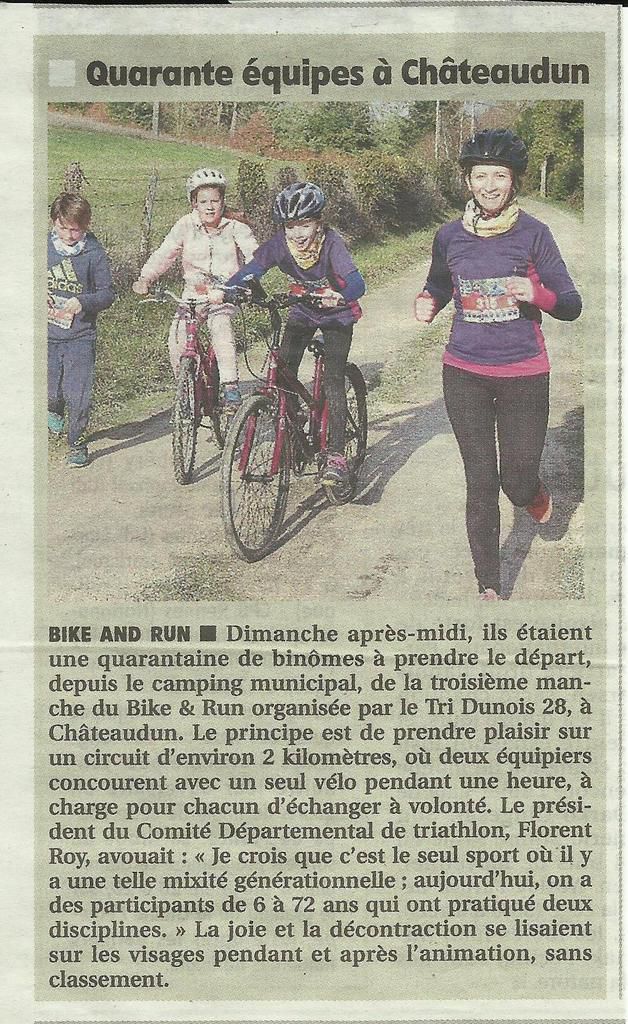 Découverte du Bike and Run à Châteaudun. 2019