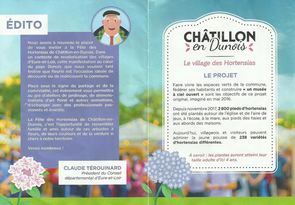 Châtillon en Dunois 2019. Fête des hortensias.