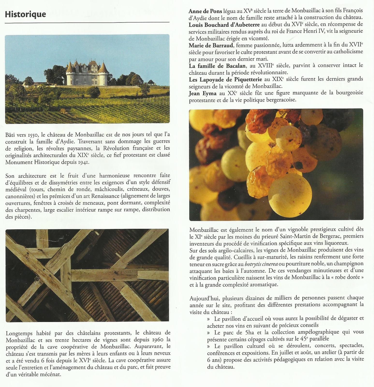 Visite du Château de Montbazillac 2016.