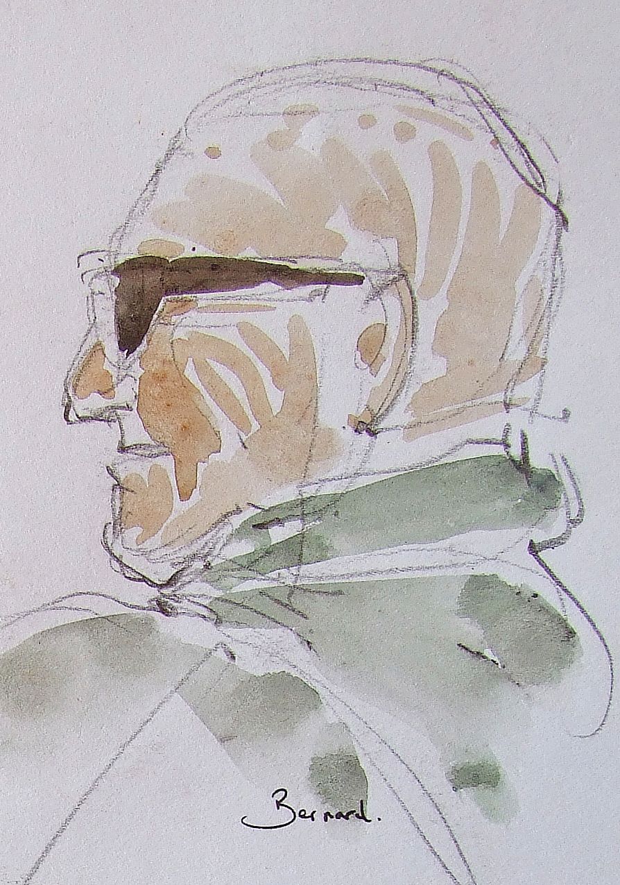 Bernard Lesieur. Bretagne sortie sur le bateau de Bernard  Crayon et aquarelle  21x29 août 2008 Bhavsar