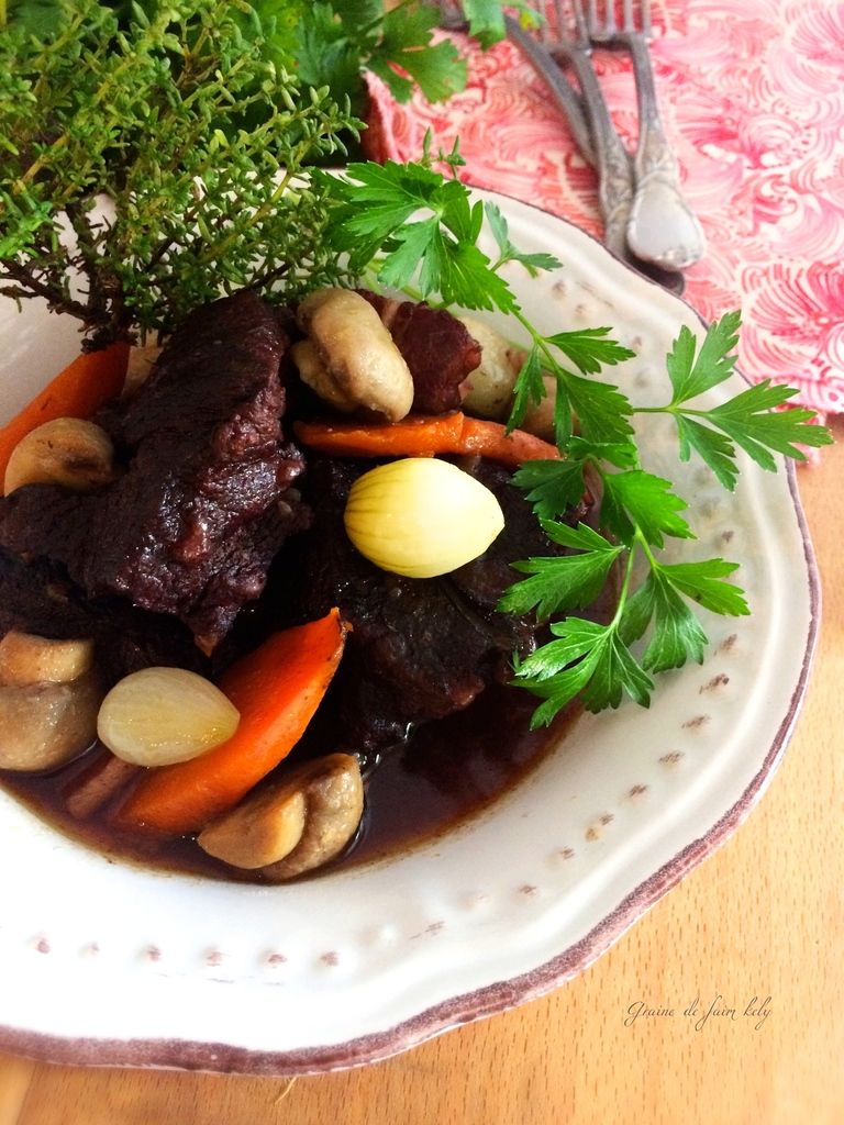 Joue de boeuf en bourguignon