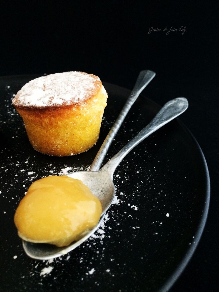Fondant au citron et lemon curd