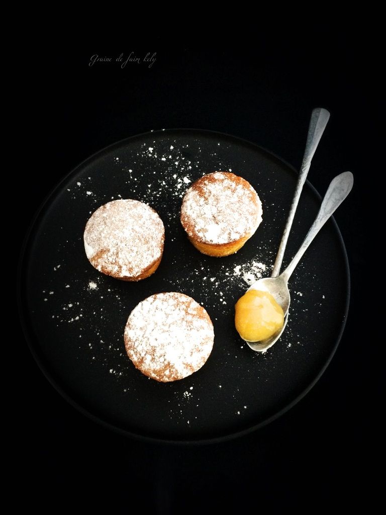 Fondant au citron et lemon curd