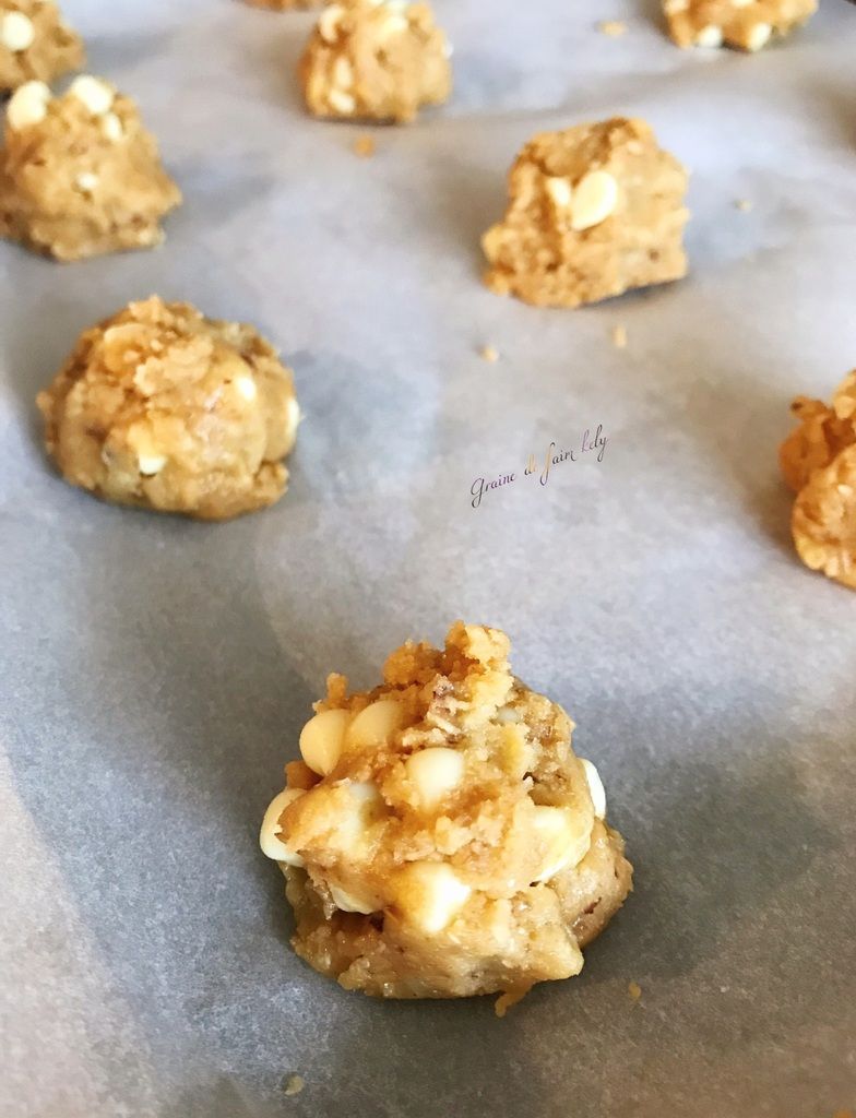 Cookies spéculos, chocolat blanc