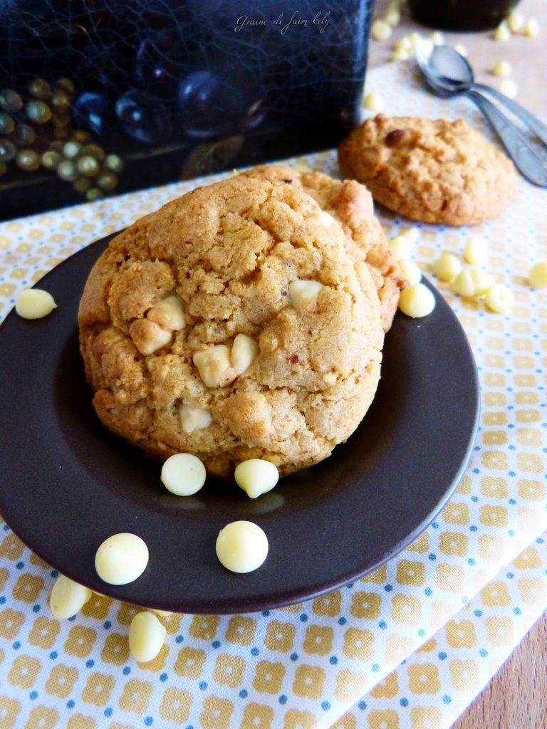 Cookies spéculos, chocolat blanc