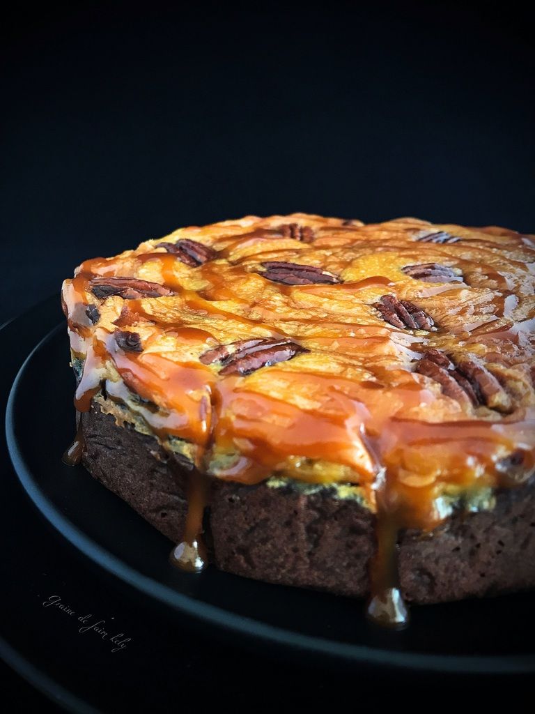 Brownies cheesecake au caramel beurre salé