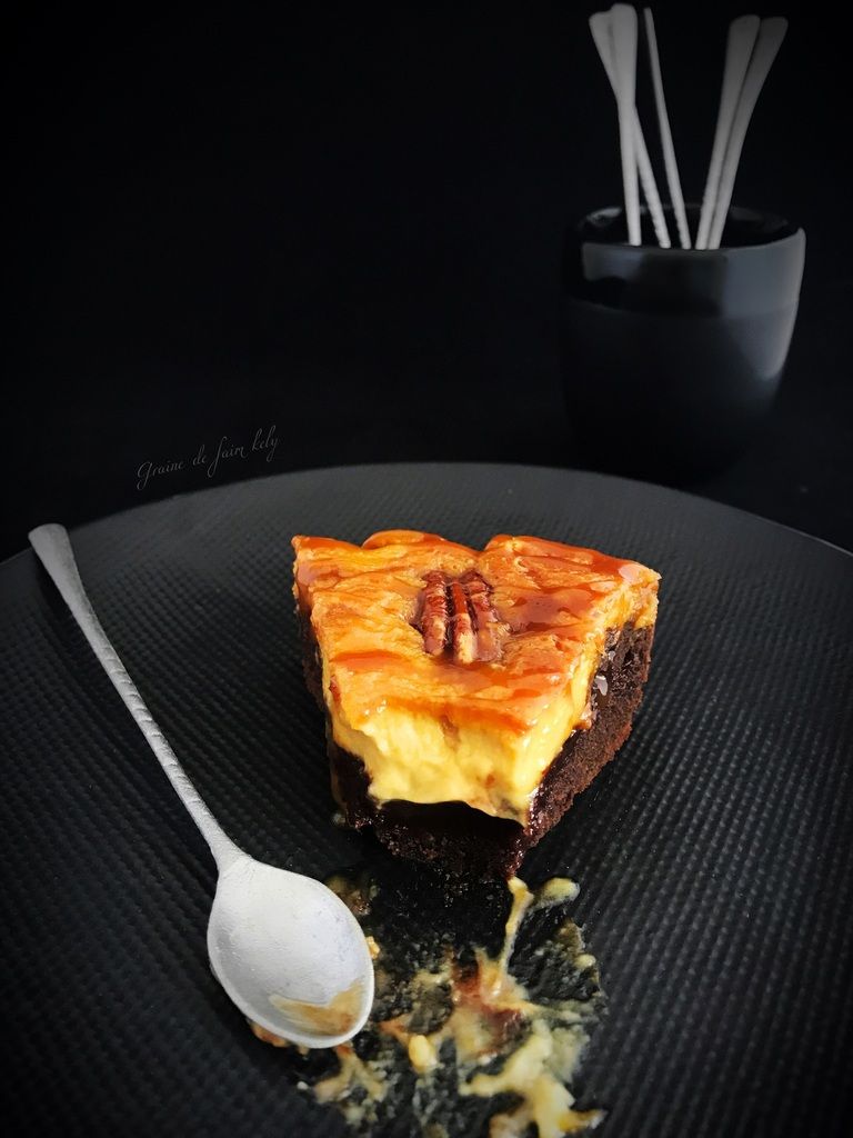 Brownies cheesecake au caramel beurre salé