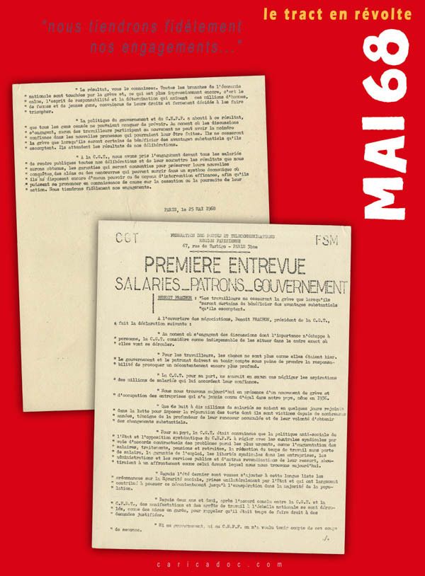 MAI 68, LE TRACT EN RÉVOLTE, exposition itinérante à louer