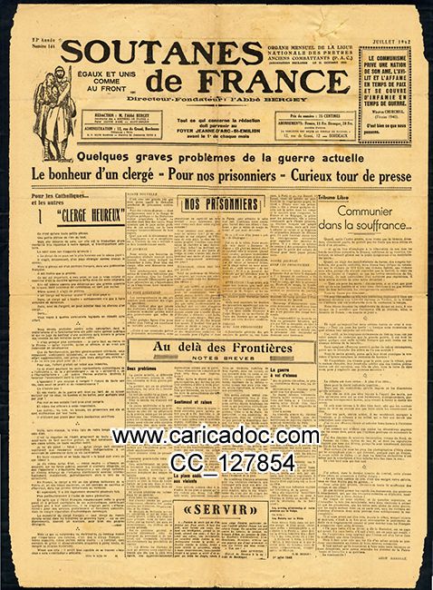 Soutanes de France, 9/1942.