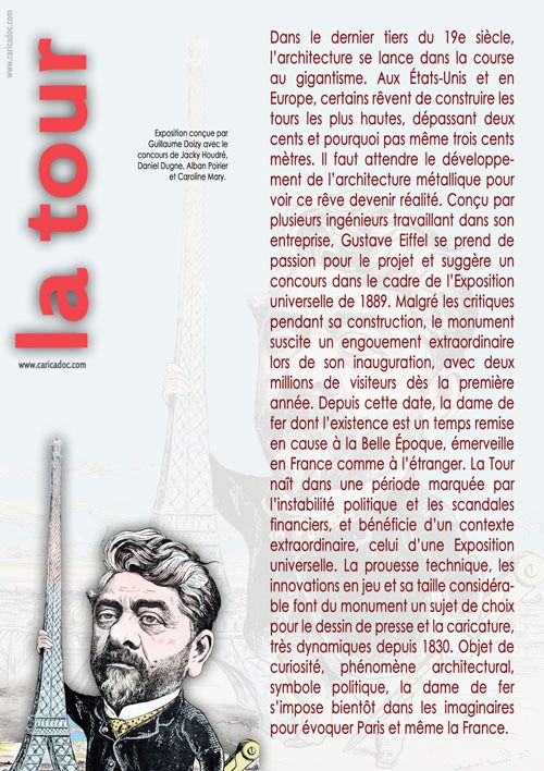 La Tour Eiffel vue par le dessin de presse : exposition à louer (imprimer) 