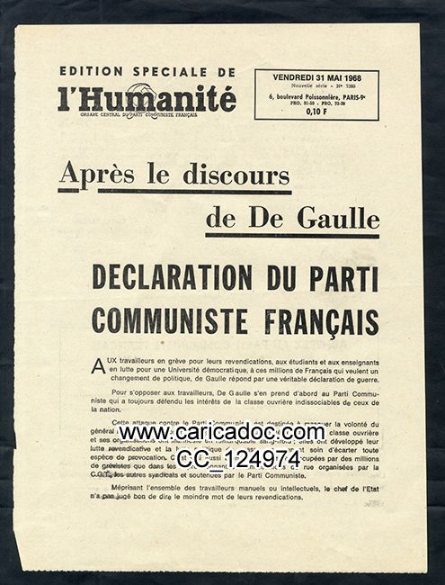 Charles de Gaulle : journaux, affiches, dessins, revues, périodiques (classement chronologique) newspapers, cartoons