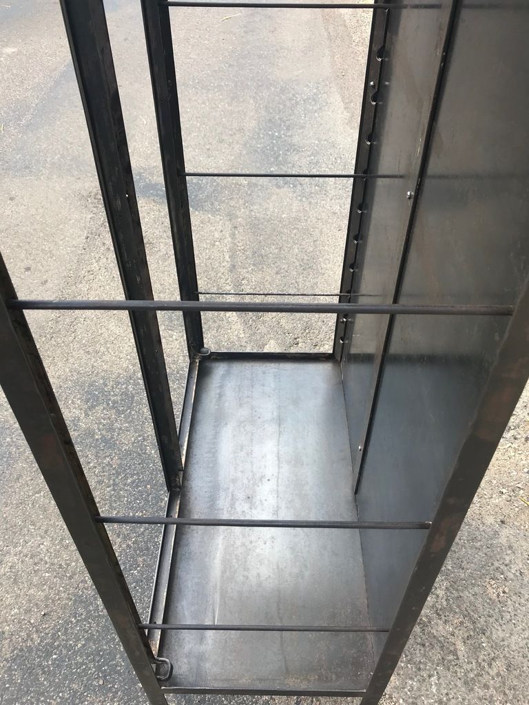 VITRINE PHARMACIE 2 PORTES (OSSATURE SEULE) VERS4 PATINE CANON DE FUSIL