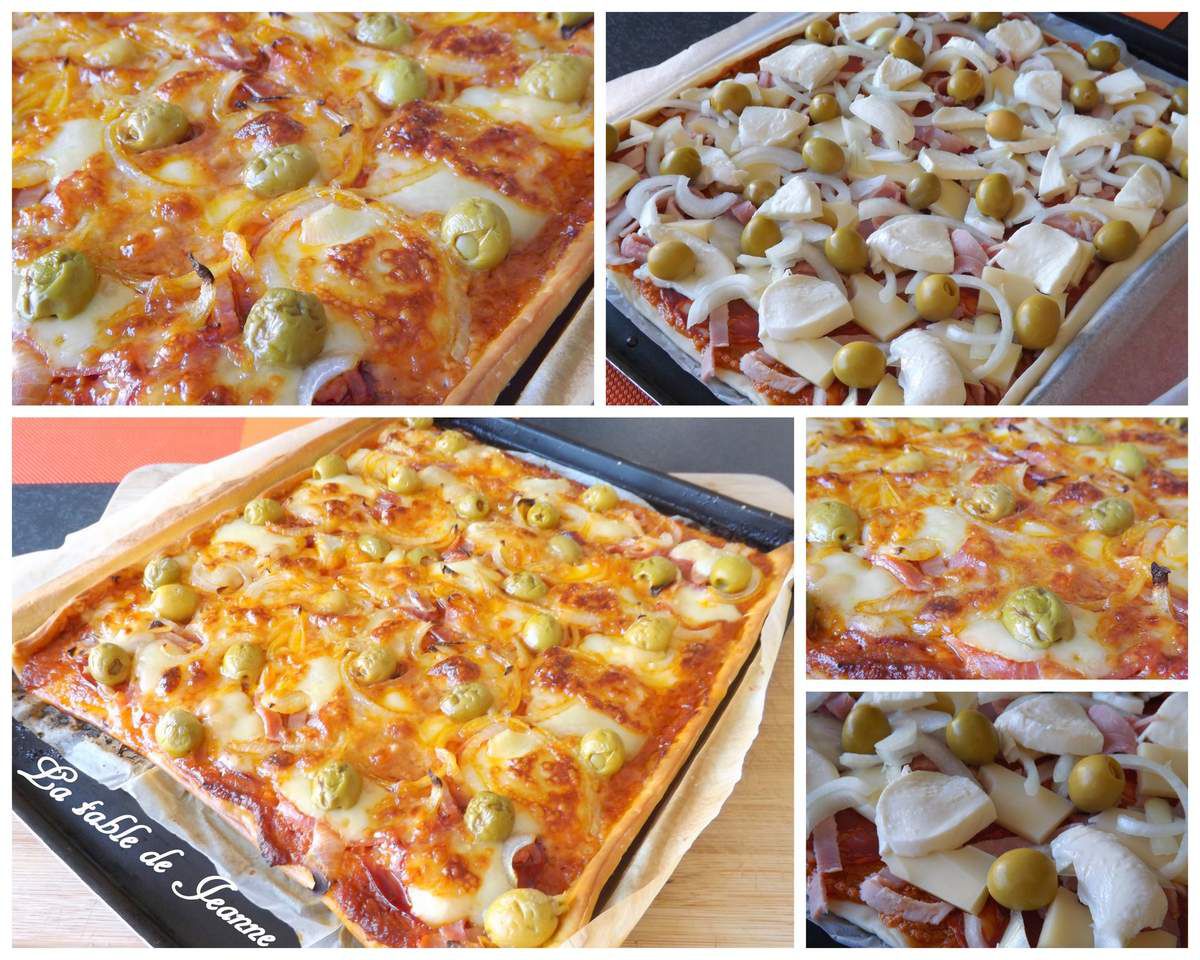 Pizza pesto au jambon et chorizo Pizza pesto au jambon et chorizo