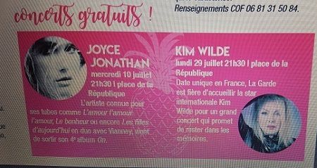 Kim Wilde Live en France - Concert gratuit le 29 juillet à La Garde
