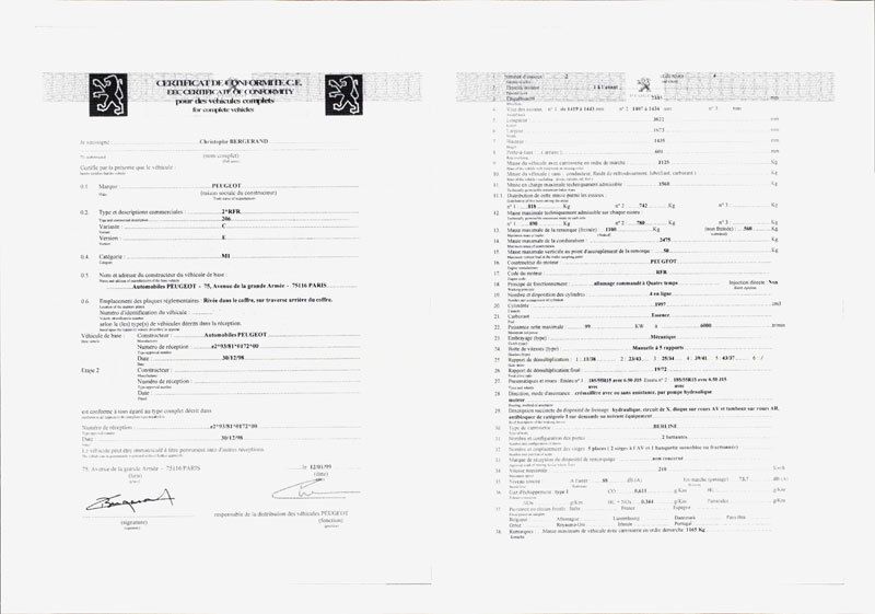 Certificat de conformité Belge valable en France - Certificat de Conformité  pour Carte Grise -Suivi de votre demande de carte grise ANTS au 08 91 03 88  18