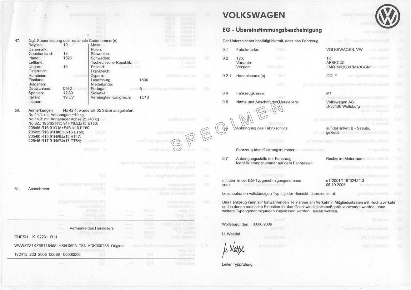 certificat de conformité vw et demande de certificat de conformité volkswagen