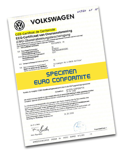 commande de  certificat de conformité automobile