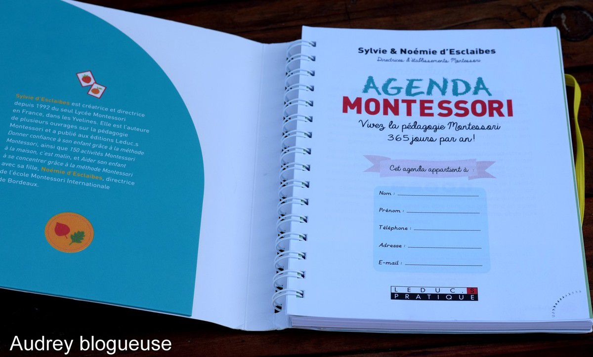 Agenda Montessori "Leduc .s édition " - Audrey Blogueuse