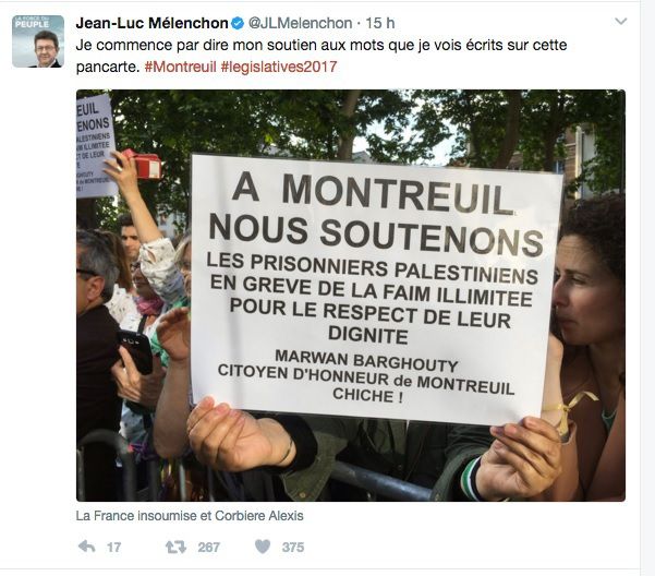 GRÈVE de la FAIM des prisonniers politiques PALESTINIENS : La France doit entendre leur appel