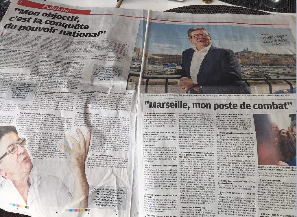 JeanLuc MÉLENCHON au quotidien « La Provence » « Mon objectif, c'est la conquête du POUVOIR