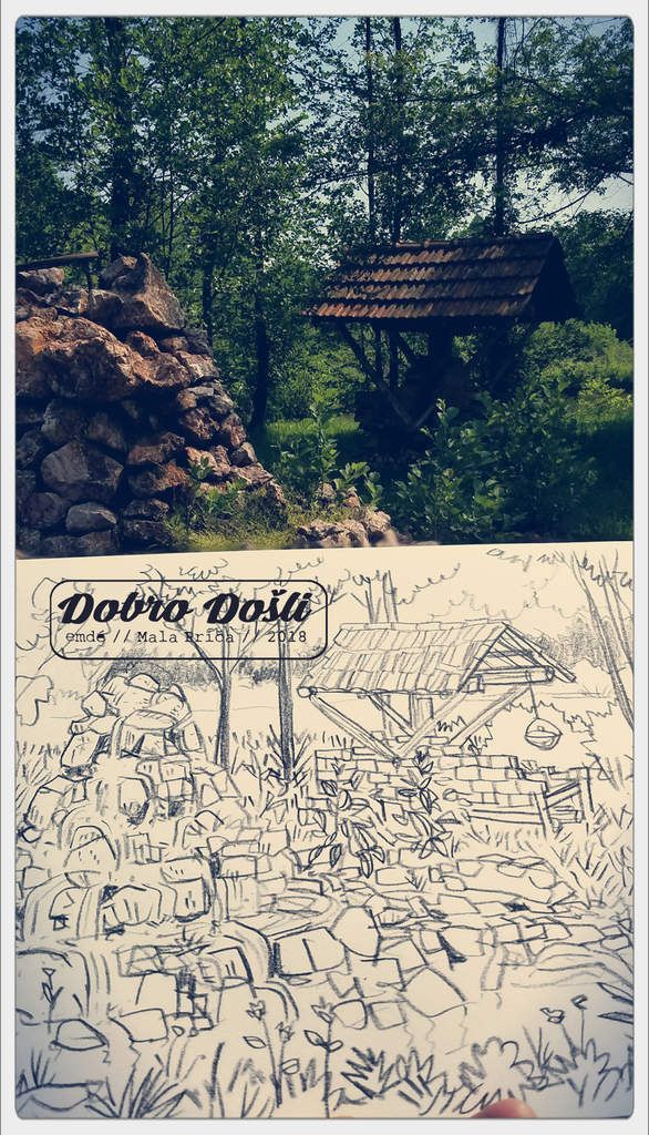 Croquis "in situ" en Bosnie-Herzégovine - Région de Tuzla // Mala Prica - emdé, 2018