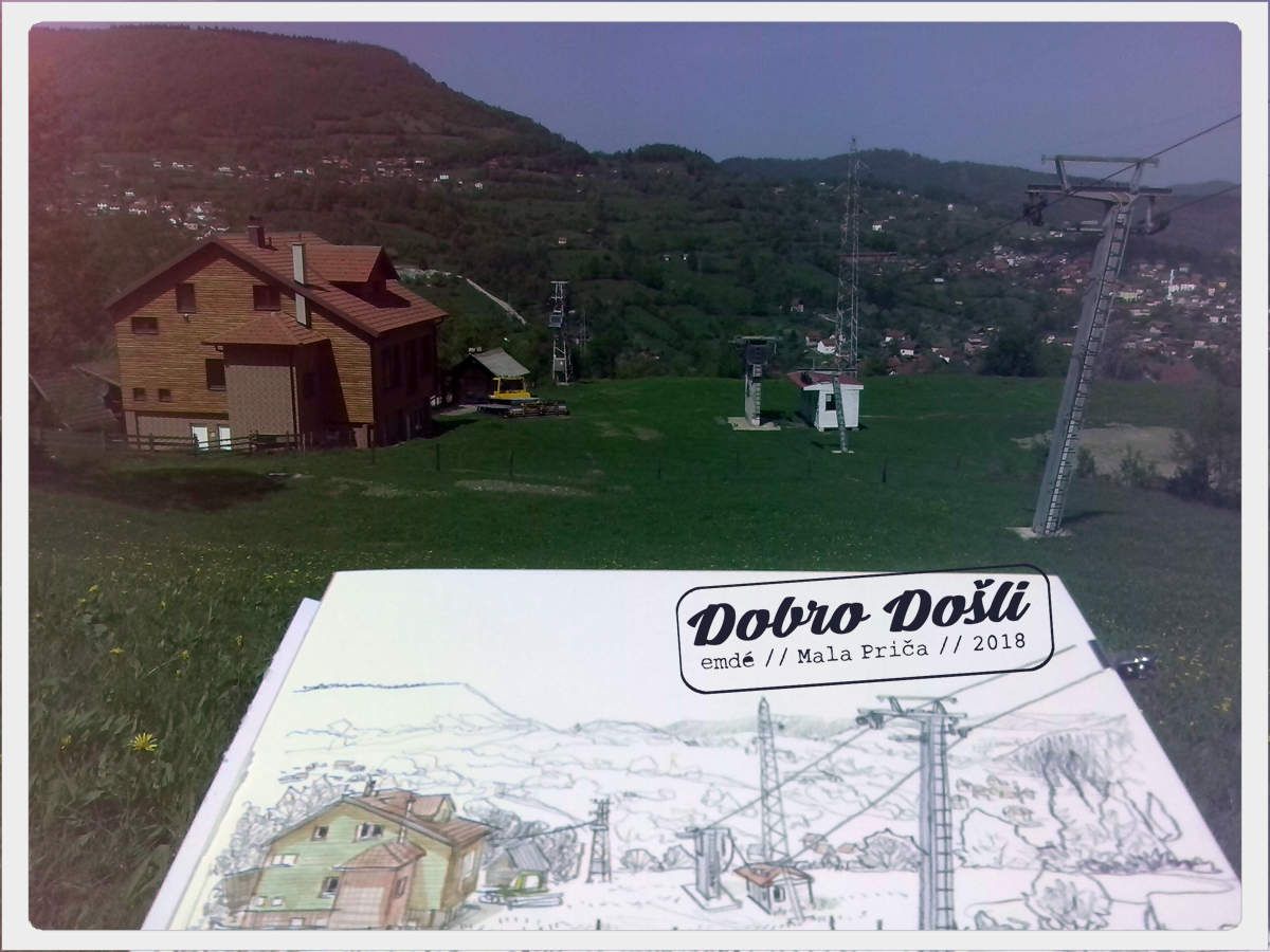 Croquis "in situ" en Bosnie-Herzégovine - Région de Tuzla // Mala Prica - emdé, 2018