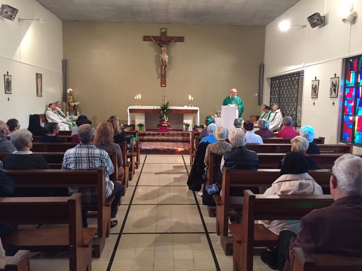 Visite pastorale à Martigues :  Mgr Dufour a présidé la messe ce matin à Croix Sainte.