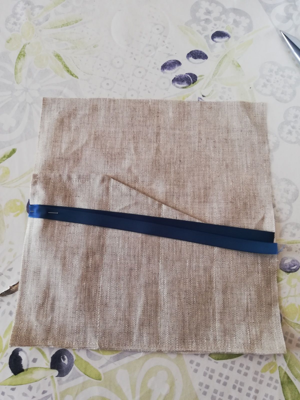 Pochette à pique-nique en tissu, + serviette, range couverts