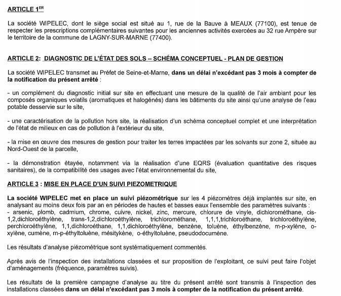 WIPELEC : après Romainville, Pomponne, Meaux , un nouvel arrêté préfectoral pour Lagny sur Marne !