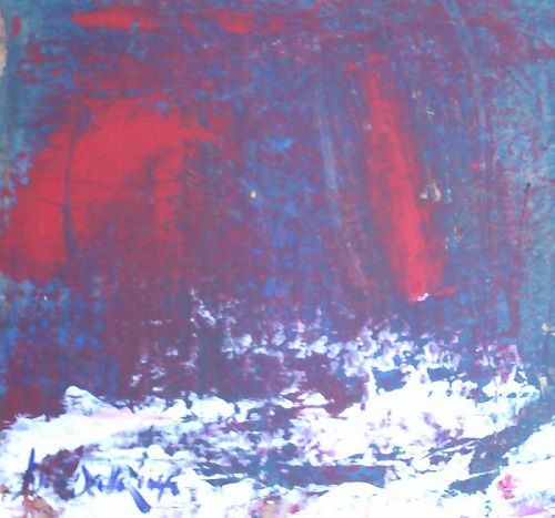 "Source intérieure" 580 B Acrylique 2012 Petit format Oeuvre de Gisèle Dalla Longa